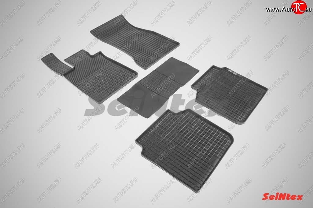 5 999 р. Износостойкие резиновые коврики в салон Сетка Seintex  BMW 7 серия  G11-G12 (2015-2024)  с доставкой в г. Калуга