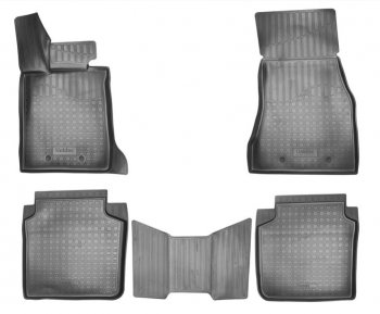 2 869 р. Комплект ковриков в салон Norplast Unidec (Long) BMW 7 серия G11-G12 дорестайлинг,седан (2015-2019) (Цвет: черный)  с доставкой в г. Калуга. Увеличить фотографию 1