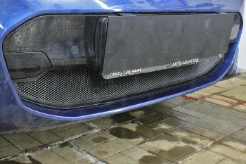 3 099 р. Защитная сетка радиатора в бампер Стрелка 11 Стандарт (алюминий/пластик, 2.0i /2.0d/3.0d, AT, Base)  BMW X3  G01 (2017-2021) (Цвет: черный)  с доставкой в г. Калуга. Увеличить фотографию 1