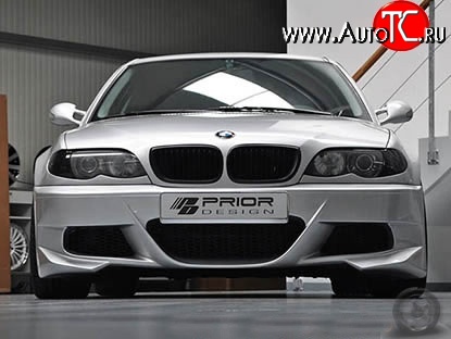 11 799 р. Передний бампер Prior Design BMW 3 серия E46 седан дорестайлинг (1998-2001) (Неокрашенный)  с доставкой в г. Калуга