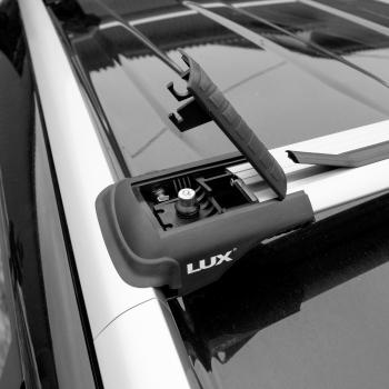 10 199 р. Багажник в сборе LUX Хантер L46 Ford Ranger RapCab дорестайлинг (2011-2016) (аэро-трэвэл (104-114 см), серый)  с доставкой в г. Калуга. Увеличить фотографию 7