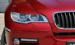 1 149 р. Реснички на фары (рестайлинг) Tuning-Sport v2 (для Led оптики)  BMW X6  E71 (2008-2012) (Неокрашенные)  с доставкой в г. Калуга. Увеличить фотографию 1