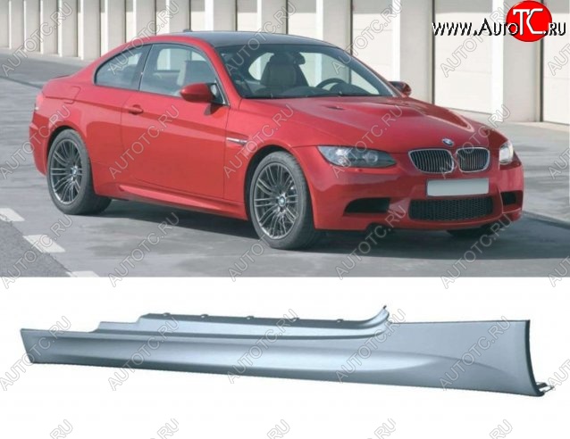 17 449 р. Пороги накладки E92 (Coupe) M-pakiet  BMW 3 серия  E92 (2005-2010) купе дорестайлинг (Неокрашенные)  с доставкой в г. Калуга