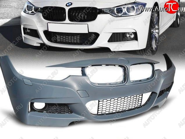 29 949 р. Передний бампер M-pakiet BMW 3 серия F30 седан дорестайлинг (2012-2015) (Неокрашенный)  с доставкой в г. Калуга