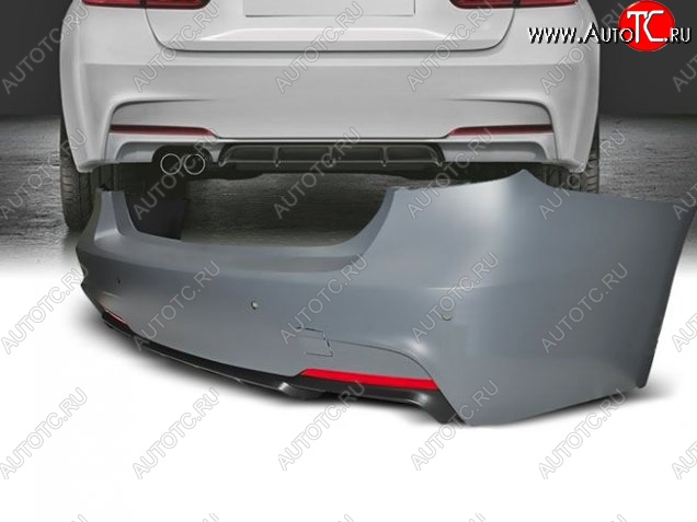 44 399 р. Задний бампер (седан) M-performance  BMW 3 серия  F30 (2012-2018) (Неокрашенный)  с доставкой в г. Калуга