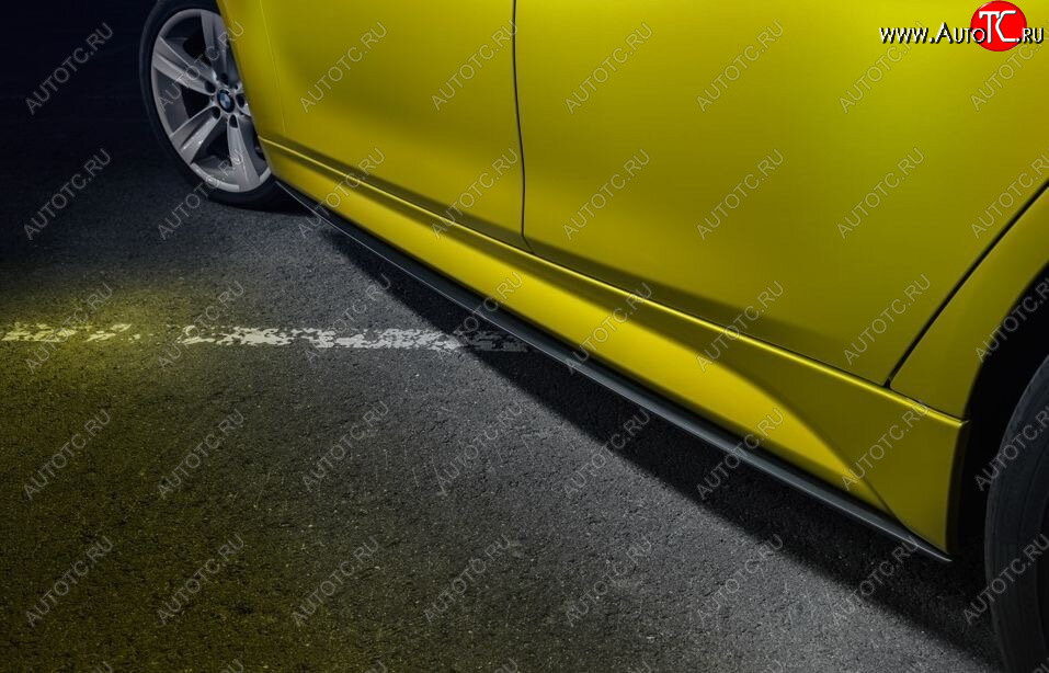 7 999 р. Накладки на пластиковые пороги M-Perfomance  BMW 3 серия  F30 (2012-2018) (черный матовый)  с доставкой в г. Калуга