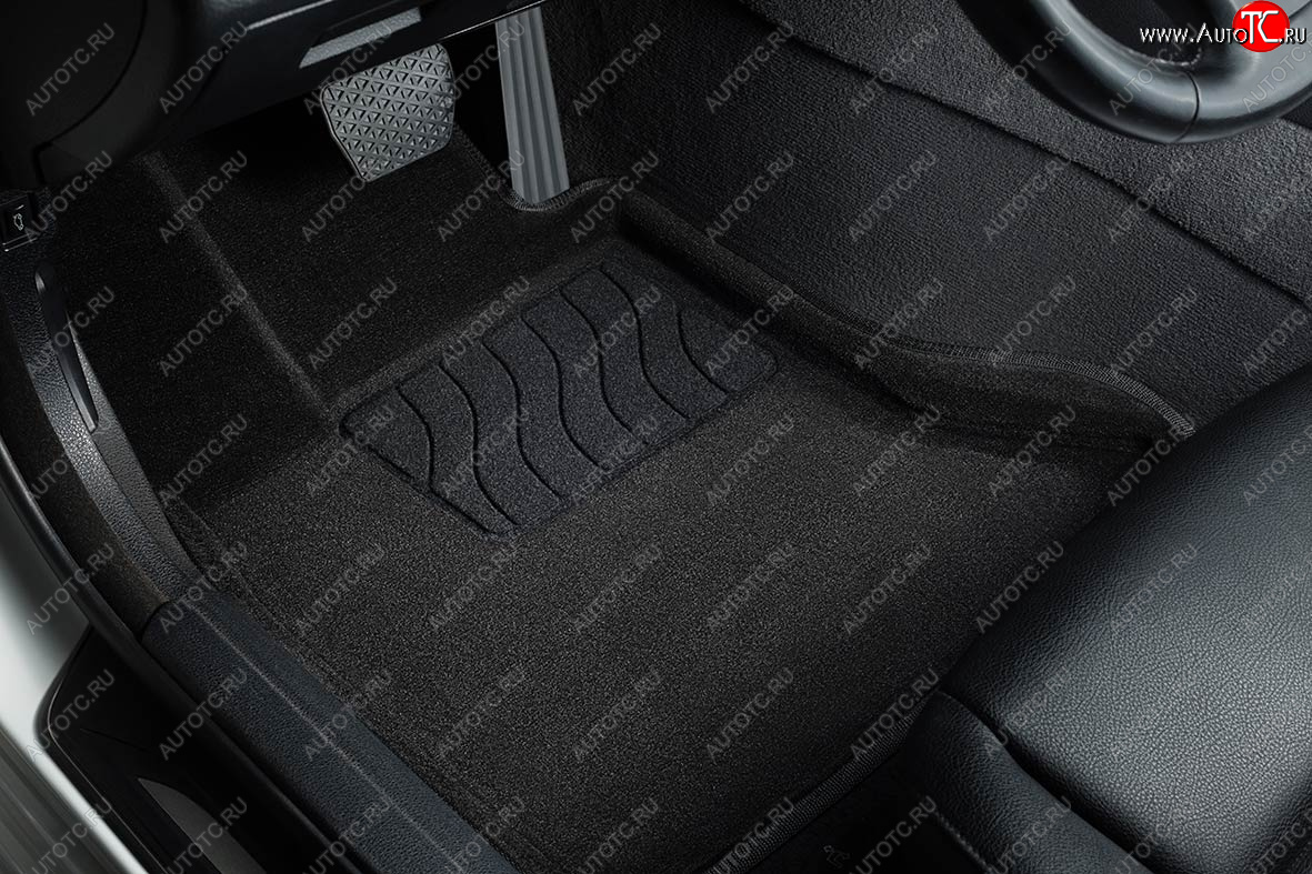 4 999 р. Коврики в салон SEINTEX 3D ВОРС (комплект)  BMW 3 серия  F30 (2012-2018) (Цвет: черный)  с доставкой в г. Калуга