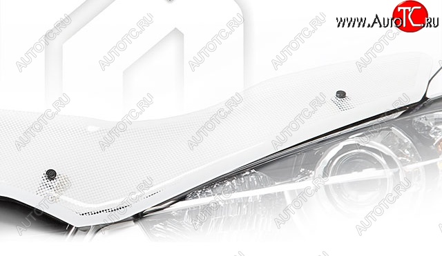 2 399 р. Дефлектор капота CA-Plastiс  BMW X1  E84 (2009-2015) (Шелкография белая)  с доставкой в г. Калуга