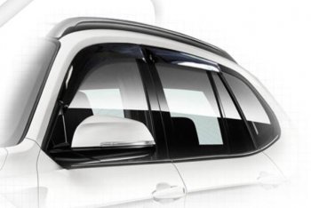 1 759 р. Дефлектора окон CA-Plastiс BMW X1 E84 (2009-2015) (Classic полупрозрачный, Без хром.молдинга)  с доставкой в г. Калуга. Увеличить фотографию 1