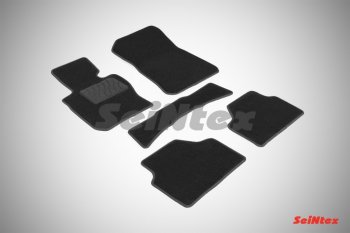 2 699 р. Комплект ворсовых ковриков в салон LUX Seintex  BMW X1  E84 (2009-2015) (Чёрный)  с доставкой в г. Калуга. Увеличить фотографию 1