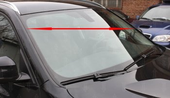 1 849 р. Водостоки лобового стекла Стрелка 11  BMW X3  F25 (2010-2017) (Автомобиль без рейлингов)  с доставкой в г. Калуга. Увеличить фотографию 2
