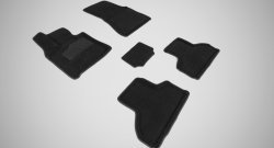 4 999 р. Износостойкие коврики в салон SeiNtex Premium 3D 4 шт. (ворсовые, черные) BMW X5 F15 (2013-2018)  с доставкой в г. Калуга. Увеличить фотографию 1