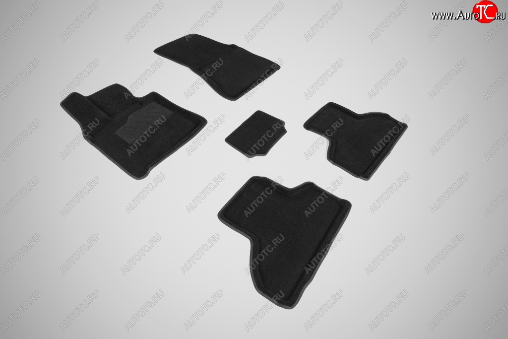 4 999 р. Износостойкие коврики в салон SeiNtex Premium 3D 4 шт. (ворсовые, черные)  BMW X5  F15 (2013-2018)  с доставкой в г. Калуга