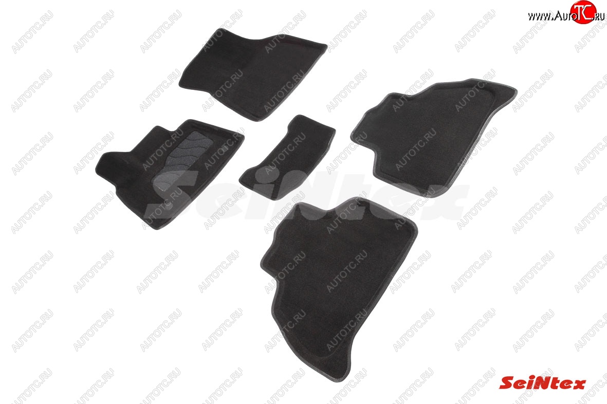4 999 р. Комплект 3D ковриков в салон (ворсовые / чёрные) Seintex  BMW X5  G05 (2018-2024)  с доставкой в г. Калуга