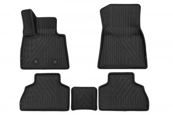 Комплект ковриков салона Kvest BMW X5 G05 (2018-2024)  (Цвет: основа - черный, кант - черный)