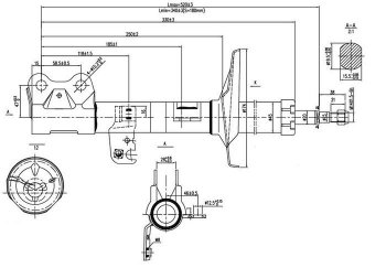 3 099 р. Левый амортизатор передний SAT BYD F3 седан (2005-2014)  с доставкой в г. Калуга. Увеличить фотографию 1