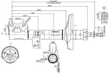 3 069 р. Правый амортизатор передний SAT BYD F3 седан (2005-2014)  с доставкой в г. Калуга. Увеличить фотографию 1