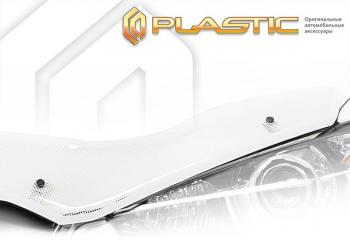 3 069 р. Дефлектор капота CA-Plastic Exclusive  BYD Song Plus (2020-2024) (шелкография белая, без надписи)  с доставкой в г. Калуга. Увеличить фотографию 1