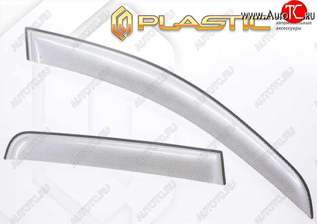 1 989 р. Дефлектора окон CA-Plastic  BYD Song Plus (2020-2024) (Шелкография серебро, без хром. молдинга)  с доставкой в г. Калуга
