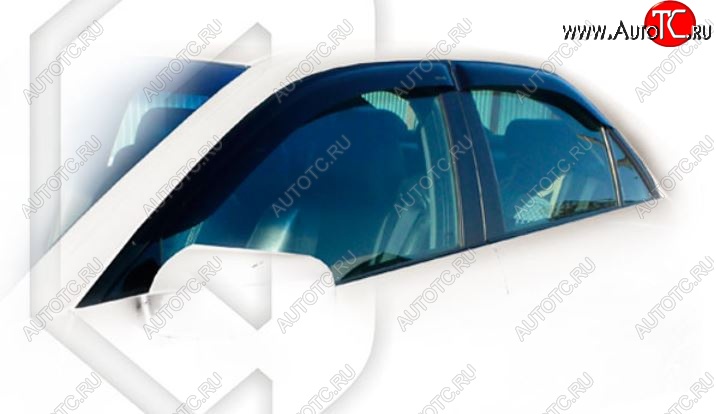 2 079 р. Ветровики дверей CA-Plastic  Cadillac CTS  седан (2002-2007) (Classic полупрозрачный, Без хром.молдинга)  с доставкой в г. Калуга