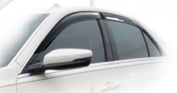 2 079 р. Дефлектора окон CA-Plastic  Cadillac CTS  седан (2013-2019) (Classic полупрозрачный, Без хром.молдинга)  с доставкой в г. Калуга. Увеличить фотографию 1