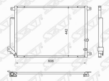 Радиатор кондиционера SAT Cadillac (Кадиллак) CTS (ЦТС)  седан (2007-2013) седан