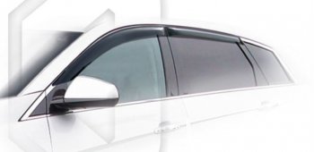 1 839 р. Дефлектора окон CA-Plastic Cadillac SRX дорестайлинг (2010-2012) (Classic полупрозрачный, Без хром.молдинга)  с доставкой в г. Калуга. Увеличить фотографию 1