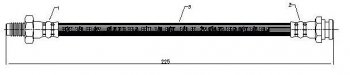 341 р. Тормозной шланг SAT (передний) Chery Estina A5 (2006-2010)  с доставкой в г. Калуга. Увеличить фотографию 1