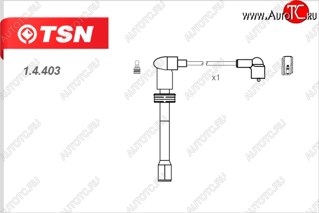 189 р. Провод высоковольтный свечной (№3) TSN  Chery Cross Eastar  B14 - M12  с доставкой в г. Калуга