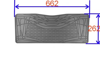 Универсальный коврик заднего ряда Norplast (662х262 мм) Mazda 2/Demio DE рестайлинг (2011-2014)  (Черный)