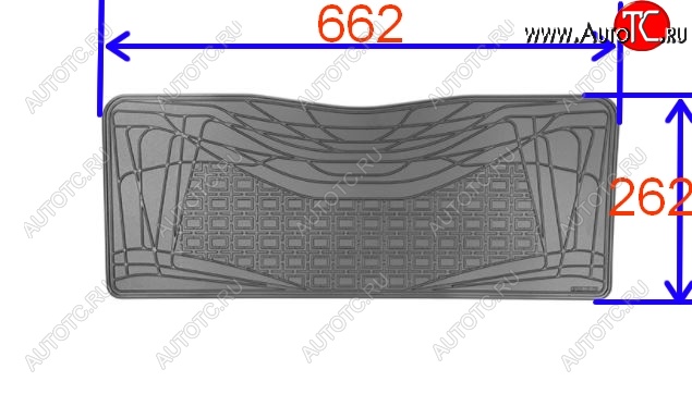 299 р. Универсальный коврик заднего ряда Norplast (662х262 мм) Jeep Renegade (2015-2024) (Черный)  с доставкой в г. Калуга