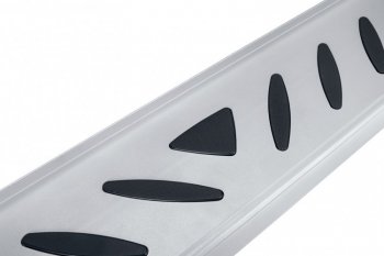 19 349 р. Пороги алюминиевые Slitkoff  Chery Tiggo 3 (2014-2020) (Elite Silver)  с доставкой в г. Калуга. Увеличить фотографию 3