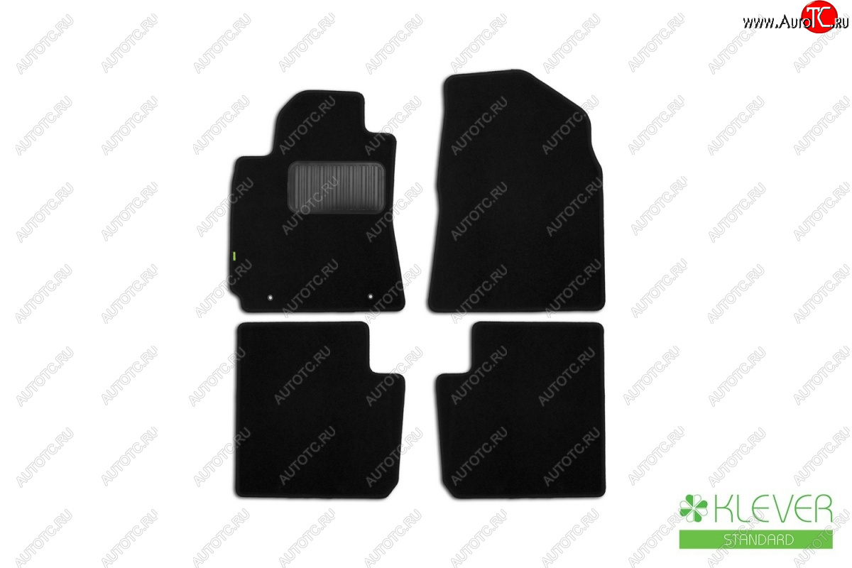 299 р. Коврики в салон Klever Standard (текстиль) Chery Tiggo 3x (2017-2024) (Черный)  с доставкой в г. Калуга