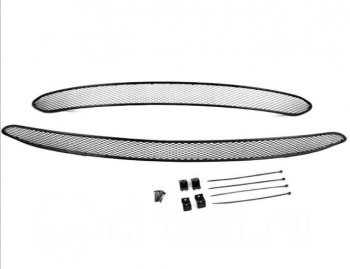 639 р. Сетка в воздухозаборник бампера Arbori (15 мм) Chery Tiggo 5 (T21) дорестайлинг (2014-2017) (Хром)  с доставкой в г. Калуга. Увеличить фотографию 1