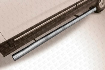 8 599 р. Защита порогов Slitkoff (Ø 76 мм, труба)  Chery Tiggo 5  (T21) (2014-2017) (Цвет: серебристый)  с доставкой в г. Калуга. Увеличить фотографию 1
