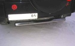 6 299 р. Защита заднего бампера из трубы диаметром 76 мм с пластиковой вставкой Slitkoff  Chery Tiggo T11 (2005-2013) (Нержавейка, Полированная)  с доставкой в г. Калуга. Увеличить фотографию 1