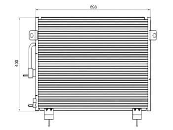 5 499 р. Радиатор кондиционера SAT Chery Tiggo T11 дорестайлинг (2005-2013)  с доставкой в г. Калуга. Увеличить фотографию 1
