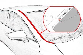 1 849 р. Водостоки (дефлектора) лобового стекла Стрелка 11  EXEED LX (2017-2024)  с доставкой в г. Калуга. Увеличить фотографию 1