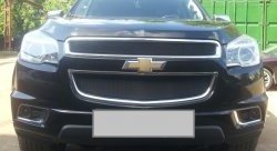 1 469 р. Нижняя сетка на бампер Russtal (черная)  Chevrolet Trailblazer  GM800 (2012-2016)  с доставкой в г. Калуга. Увеличить фотографию 3