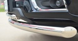 16 699 р. Защита переднего бампера (2 трубыØ76 и 42 мм, нержавейка) Russtal  Chevrolet Trailblazer  GM800 (2012-2016)  с доставкой в г. Калуга. Увеличить фотографию 3