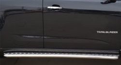 19 799 р. Широкая защита порогов Russtal  Chevrolet Trailblazer  GM800 (2012-2016)  с доставкой в г. Калуга. Увеличить фотографию 1