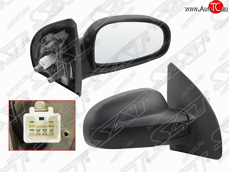 3 599 р. Правое зеркало заднего вида SAT (электрическое)  Chevrolet Aveo ( T250,  T300) (2006-2015) (Неокрашенное)  с доставкой в г. Калуга
