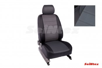 6 249 р. Чехлы для сидений Seintex (экокожа)  Chevrolet Aveo  T300 (2011-2015) (черно-серый)  с доставкой в г. Калуга. Увеличить фотографию 1