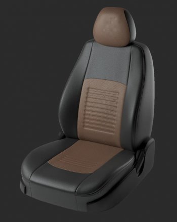 Чехлы для сидений Lord Autofashion Турин (экокожа, спинка 60/40, 2 Г-образных подголовника) Chevrolet Aveo T300 седан (2011-2015)