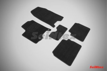 2 399 р. Комплект ворсовых ковриков в салон LUX Seintex  Chevrolet Aveo  T200 (2002-2008) (Чёрный)  с доставкой в г. Калуга. Увеличить фотографию 1