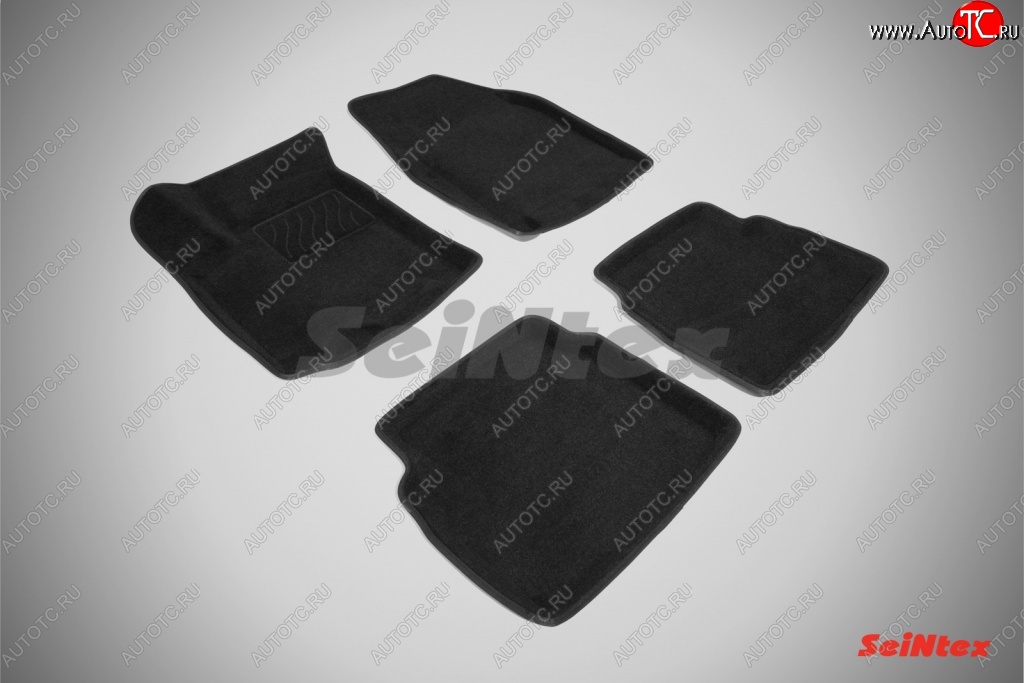 4 849 р. Износостойкие коврики в салон 3D CHEVROLET AVEO черные (компл)  Chevrolet Aveo  T200 (2002-2008)  с доставкой в г. Калуга