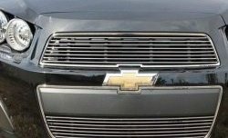 5 499 р. Декоративные вставки решетки радиатора и переднего бампера CT Chevrolet Aveo T300 седан (2011-2015) (Неокрашенная)  с доставкой в г. Калуга. Увеличить фотографию 1