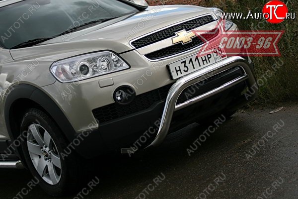 18 314 р. Защита переднего бампера Souz-96 (d76) Chevrolet Captiva  дорестайлинг (2006-2011)  с доставкой в г. Калуга