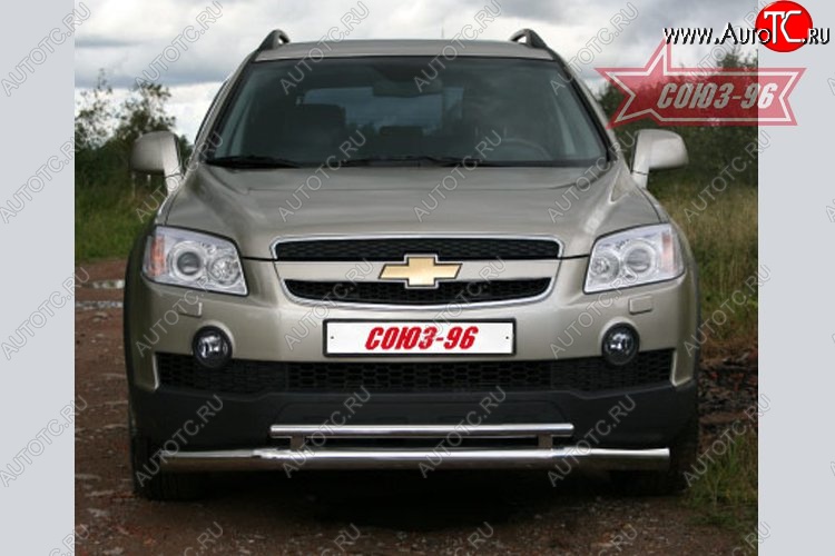 16 514 р. Защита переднего бампера двойная Souz-96 (d76/42) Chevrolet Captiva  дорестайлинг (2006-2011)  с доставкой в г. Калуга