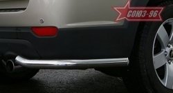 8 864 р. Защита заднего бампера Souz-96 (d60) Chevrolet Captiva  дорестайлинг (2006-2011)  с доставкой в г. Калуга. Увеличить фотографию 1